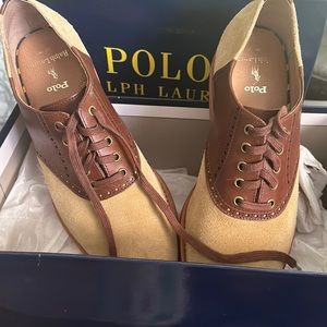 Polo Men’s Suede Shoes Rhett Saddle Size 9D